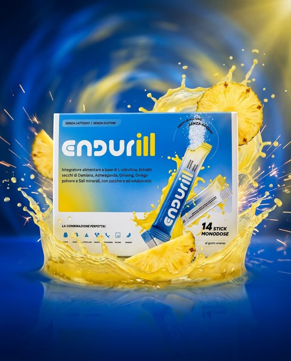 endurill — stick orosolubili al gusto ananas, 14 stick monodose