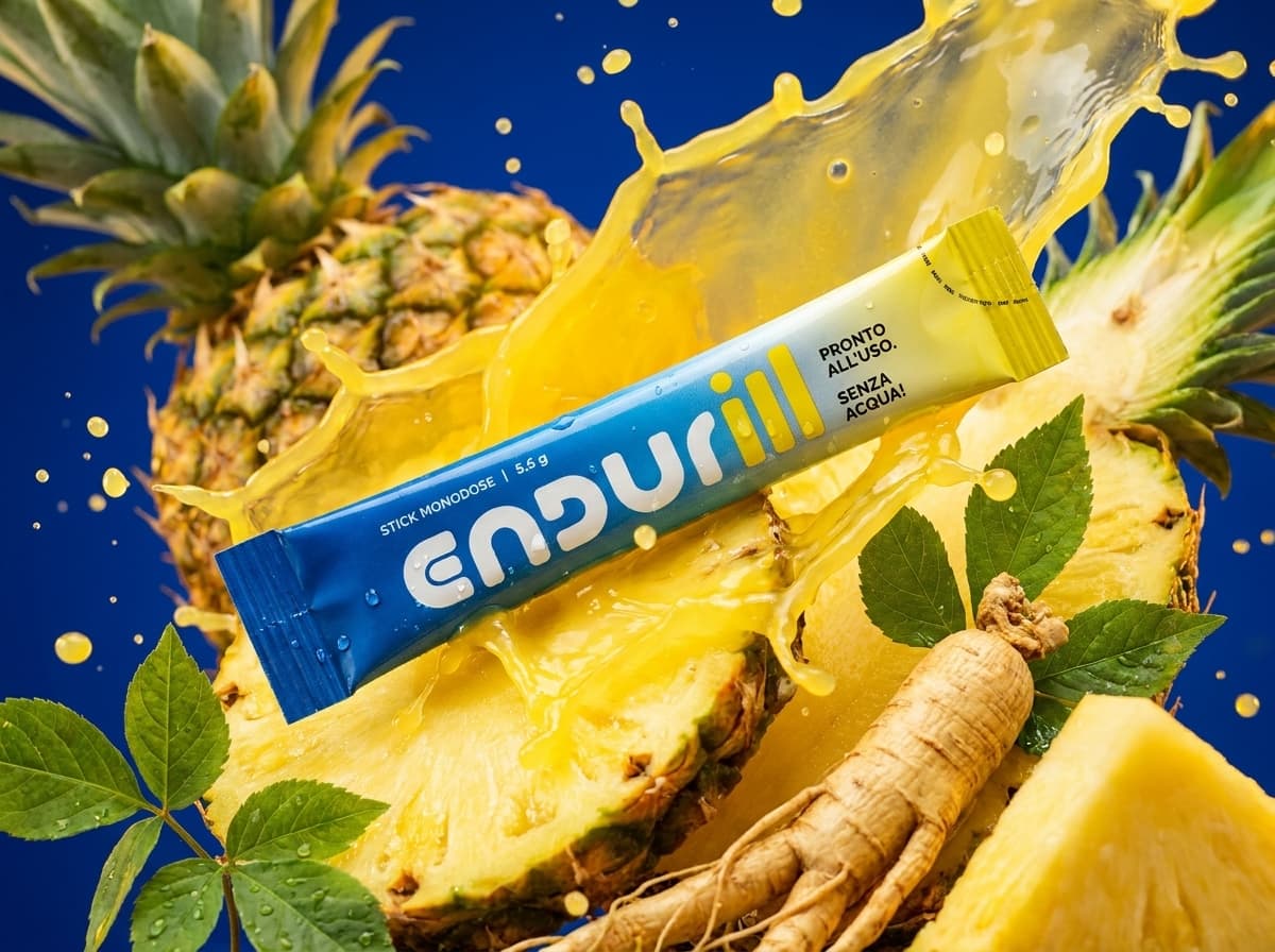 Stick endurill tra ananas fresco, ginseng ed estratti vegetali